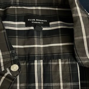 Green checkered club Monaco standard fit button down (medium)